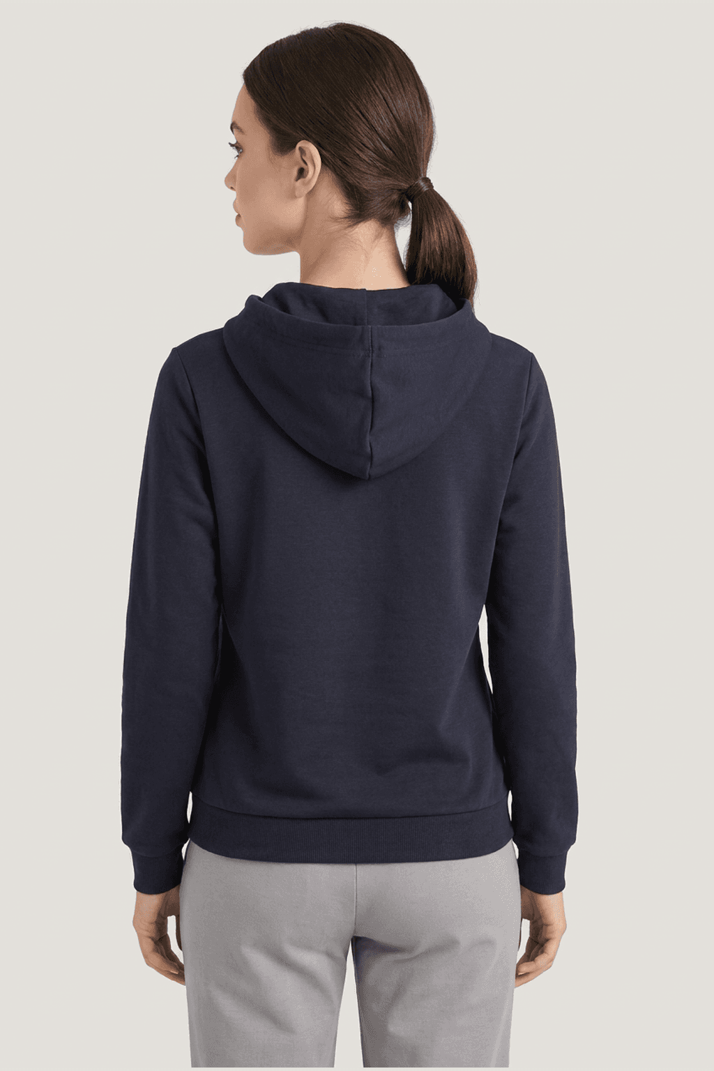 Relactive Kadın Kapüşonlu Sweatshirt P2966, lacivert arka görünüm