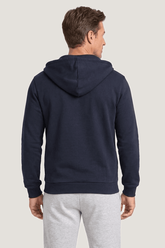 Relactive Erkek Kapüşonlu Fermuarlı Sweatshirt P1805, arka görünüm