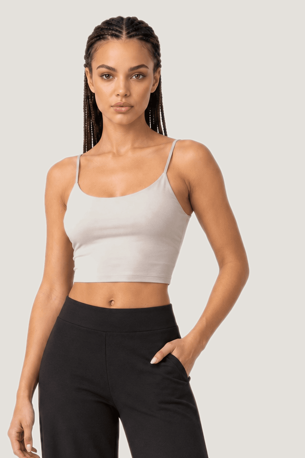 Relactive Kadın Askılı Crop Body P2531, taş ön görünüm