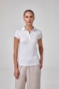 Kadın Kısa Kollu Yakalı Body T-Shirt Fit Kalıp  BEYAZ P2618BEYAZ