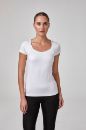 Kadın Kısa Kollu Beşgen Yaka Body T-Shirt   BEYAZ P2634BEYAZ