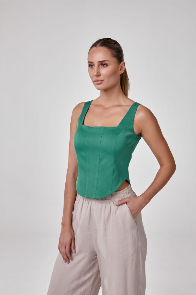 Kadın Saten Korse Bustiyer  B.YESIL P41119B.YESIL resmi