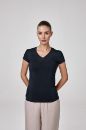 Kadın Kısa Kollu V Yaka Body T-Shirt Fit Kalıp  LACİVERT P2622LACİVERT