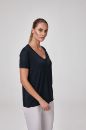 Kadın Kısa Kollu Derin V Yaka T-Shirt Bluz  LACİVERT P2572LACİVERT