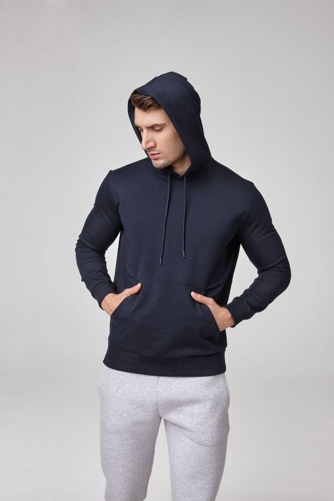 Erkek Kapşonlu Sweatshirt  LACİVERT P1803LACİVERT resmi