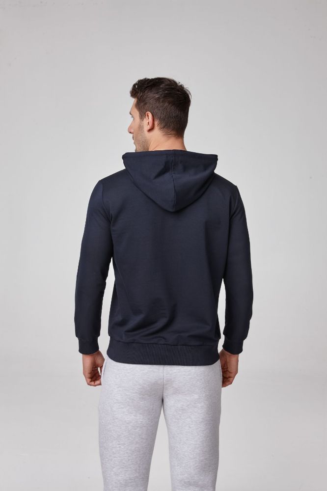 Erkek Kapşonlu Sweatshirt  LACİVERT P1803LACİVERT resmi