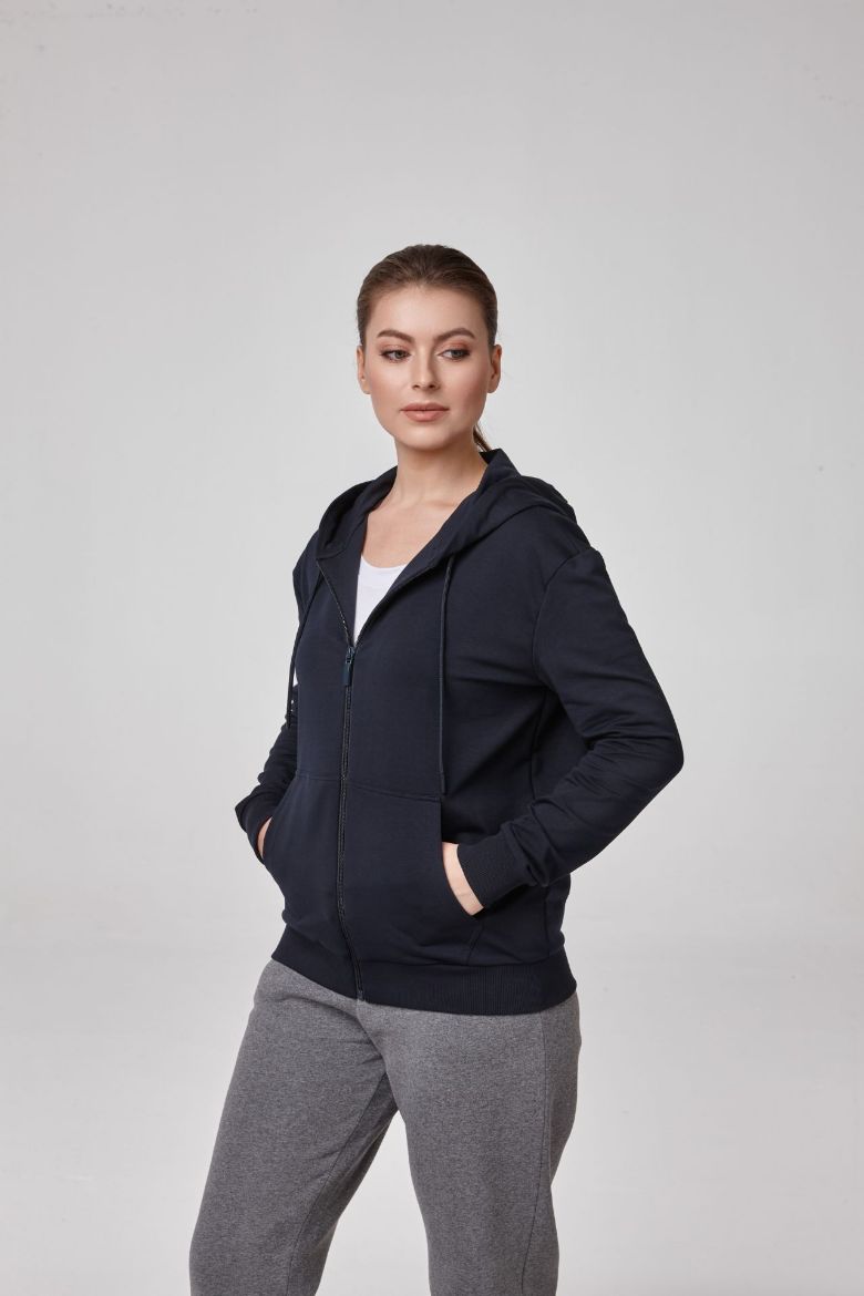 Kadın Kapşonlu Sweatshirt  LACİVERT P2980LACİVERT resmi