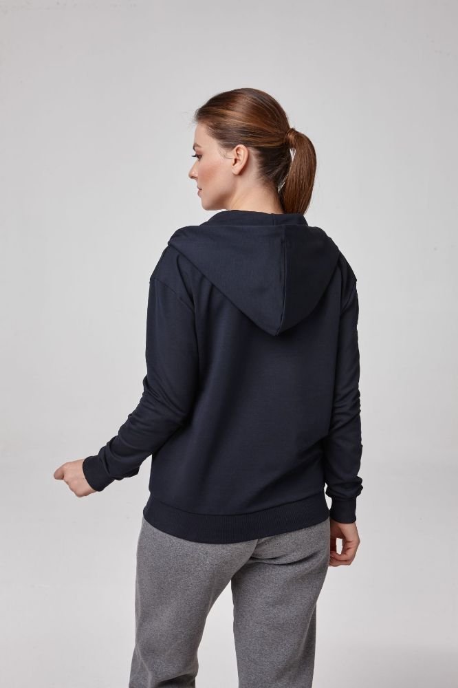 Kadın Kapşonlu Sweatshirt  LACİVERT P2980LACİVERT resmi