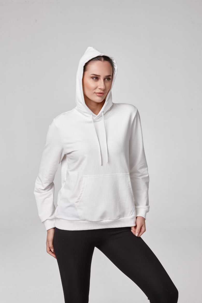 Kadın Kapşonlu Sweatshirt  EKRU P2966EKRU resmi