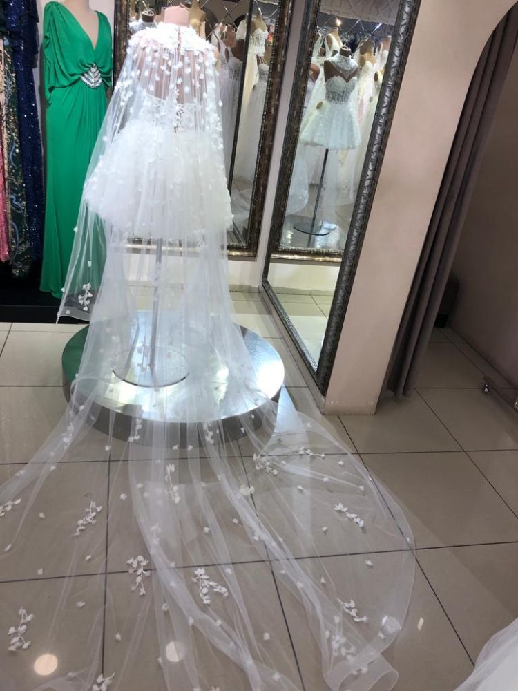 Gelinlik Pelerinsiz  KREM 1771-1KREM resmi