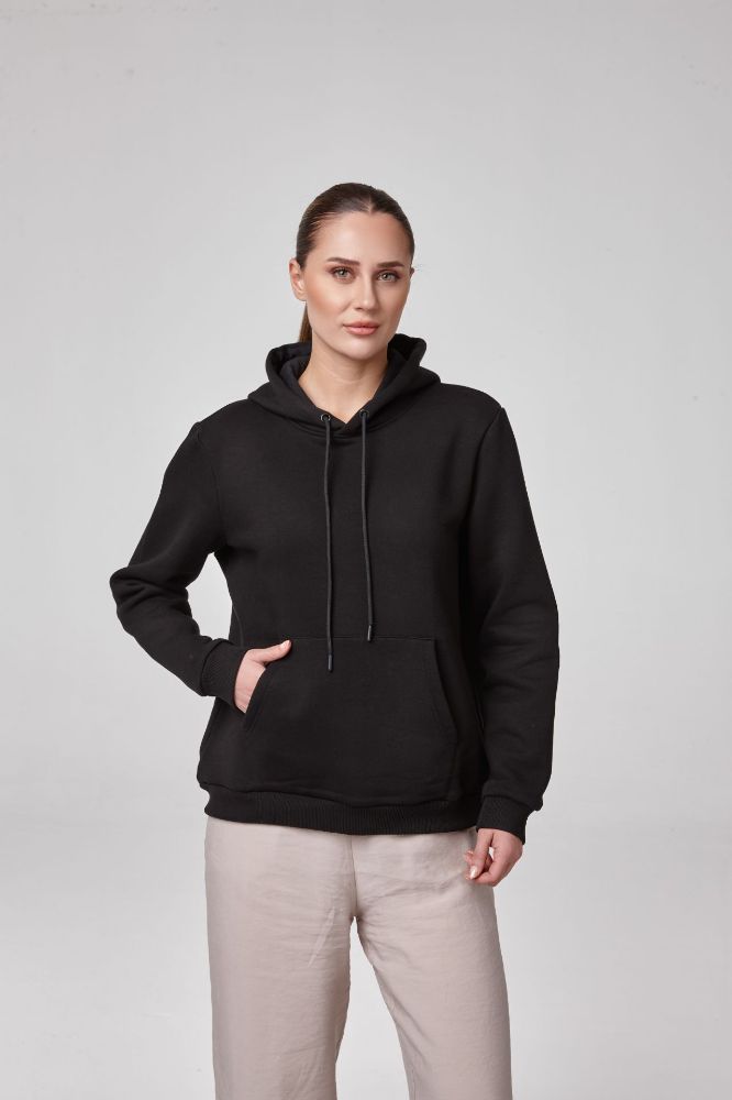 Üç Iplik Kadın Sweatshirt  SİYAH P2959SİYAH resmi