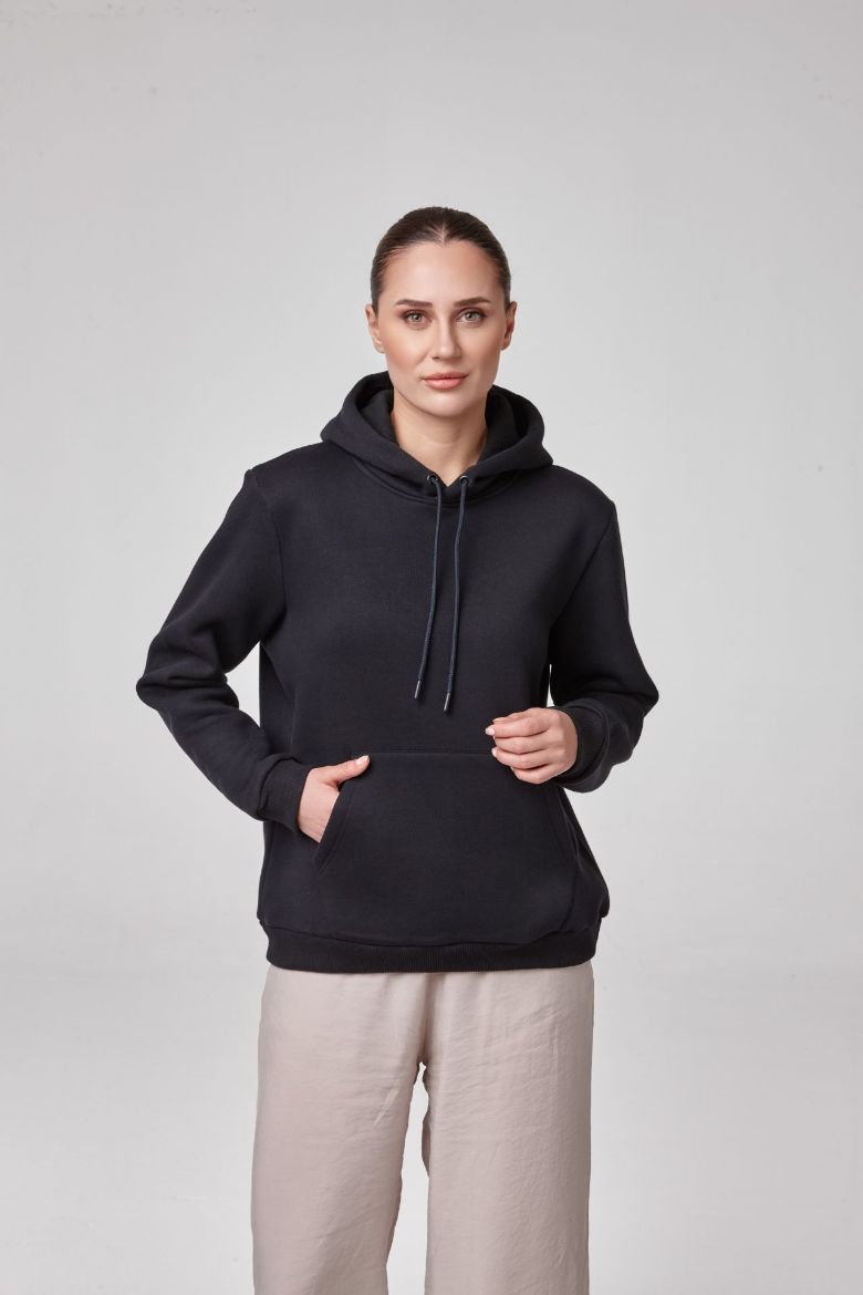 Üç Iplik Kadın Sweatshirt  LACİVERT P2959LACİVERT resmi