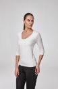 Kadın Truvakar Kol Açık Yaka Body Bluz Fit Kalıp  EKRU P2660EKRU